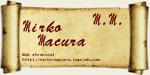 Mirko Macura vizit kartica